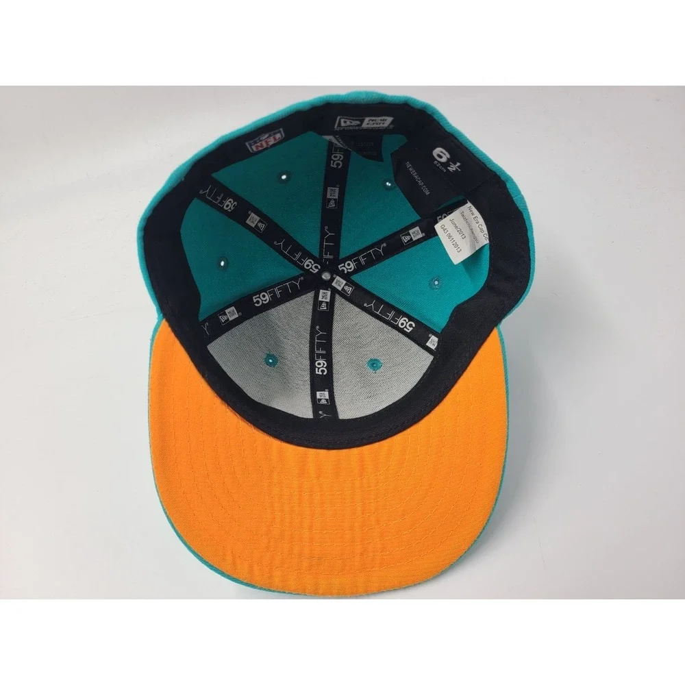 Miami Dolphins New Era 59Fifty Fitted 6 1/2 Hat Cap Youth Boys NFL Football Aqua